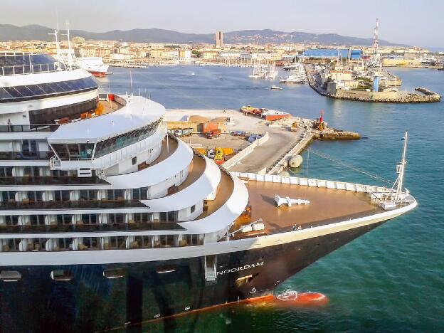 Cruise ship Noordam of Holland-America Line (HAL) in Livorno, Italy