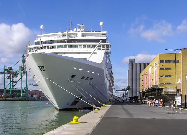 MSC Opera of MSC Cruises in the Frihamnen port in Stockholm, Sweden