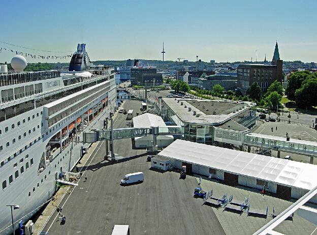 MSC Opera of MSC Cruises at the cruise terminal in Kiel, Germany