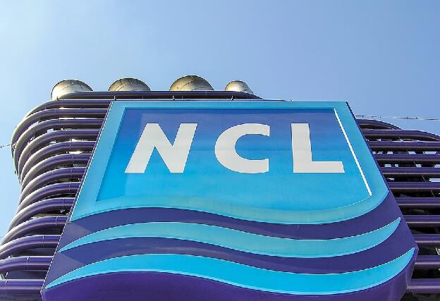 Norwegian Cruise Line (NCL) logo on the funnel of the Norwegian Jewel